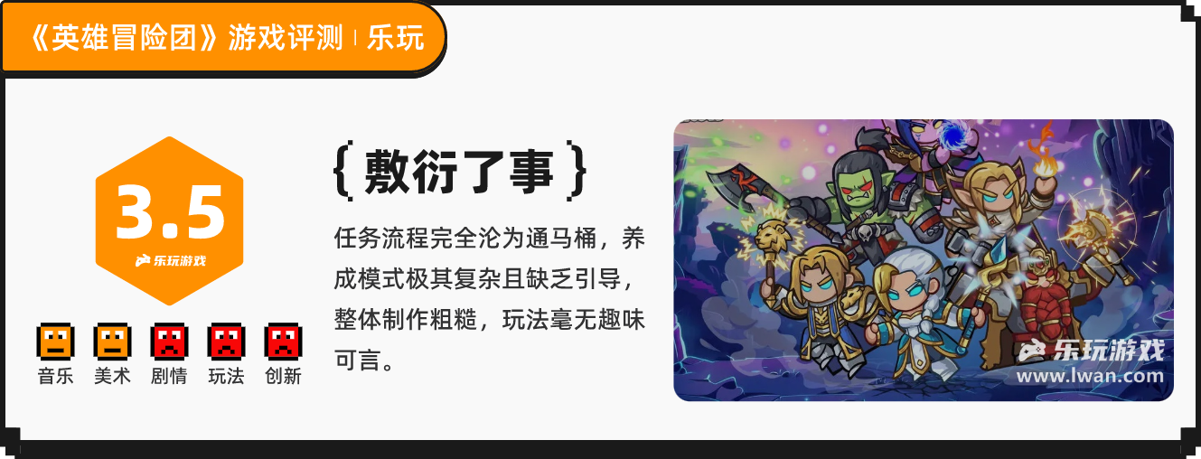 《英雄冒险团》:开服即炸服,体验奇差状况百出的类魔兽RPG丨乐玩独家测评宣传图20